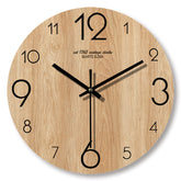 Wooden Wood Grain Minimalist Wall Clock